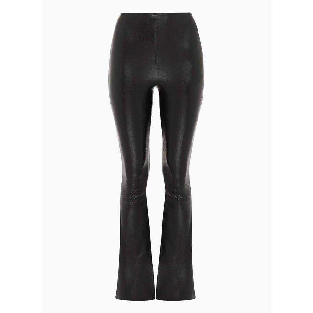 NWOT Commando Faux Leather Flared Leggings in Black SZ M